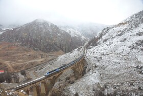 بارش برف گردنه گدوک محور سوادکوه