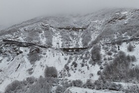 بارش برف گردنه گدوک محور سوادکوه