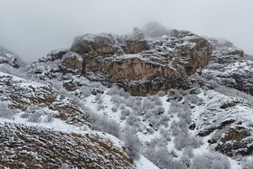 بارش برف گردنه گدوک محور سوادکوه