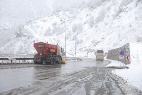 بارش برف گردنه گدوک محور سوادکوه