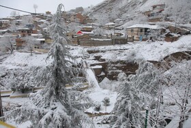 بارش برف گردنه گدوک محور سوادکوه