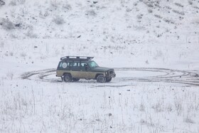 بارش برف گردنه گدوک محور سوادکوه