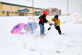 بدرقه پاییز در شهرکرد با برف