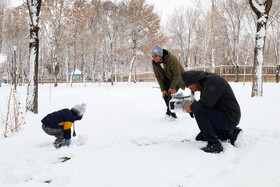 بارش برف پاییزی در شهرکرد