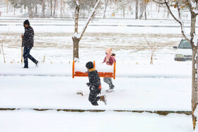 بارش برف پاییزی در شهرکرد