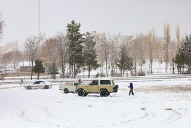 بارش برف پاییزی در شهرکرد