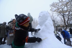 همدان میزبان جشن ساخت آدم‌برفی