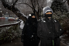 بارش شدید برف در مشهد