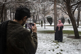 بارش شدید برف در مشهد