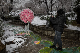 بارش شدید برف در مشهد