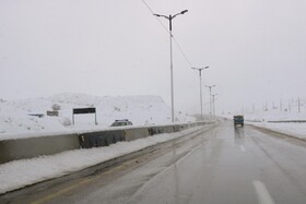 بارش نخستین برف پاییزی در یاسوج