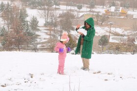 بارش نخستین برف پاییزی در یاسوج