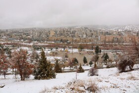 بارش نخستین برف پاییزی در یاسوج