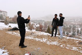 بارش نخستین برف پاییزی در یاسوج