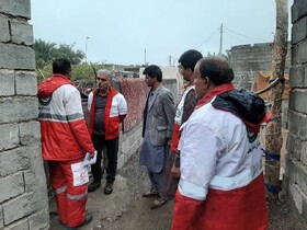 استقرار هلال احمر سیستان و بلوچستان در مناطق سیل‌زده شهرستان فنوج