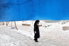 بارش شدید برف - مشهد