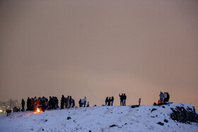 تفریح مردم در ارتفاعات برفی مشهد