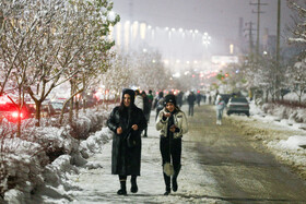 تفریح مردم در ارتفاعات برفی مشهد