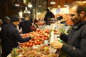 بازار تره‌بار همدان در تکاپوی یلدا