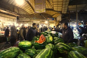 بازار تره‌بار همدان در تکاپوی یلدا