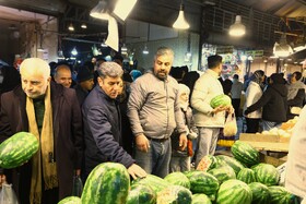 بازار تره‌بار همدان در تکاپوی یلدا