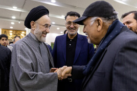 سید محمد خاتمی در مراسم ختم سید محمود فیض اردکانی