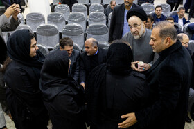 سید محمد خاتمی در مراسم ختم سید محمود فیض اردکانی