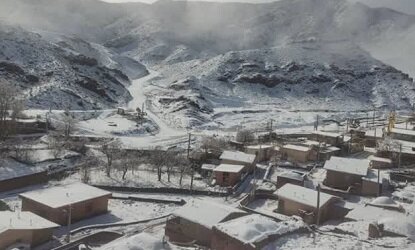 تصاویر زیبای برف در شمال استان کرمان