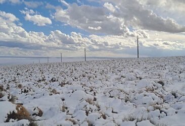 تصاویر زیبای برف در شمال استان کرمان