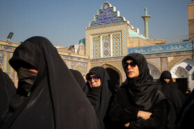 نادره رضایی در مراسم تشییع و تدفین اشرف بروجردی