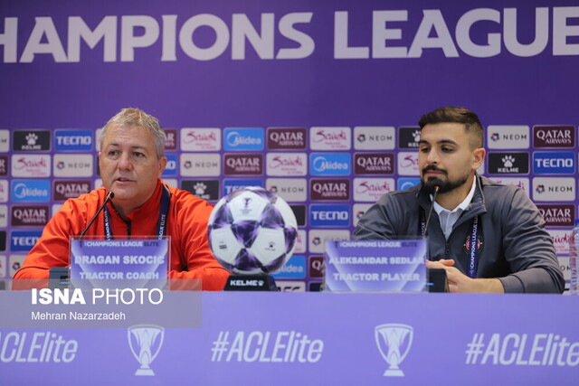 نشست خبری و تمرین تیم تراکتور پیش از بازی با الدحیل قطر