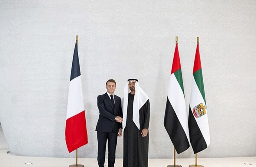 تاکید رئیس امارات در دیدار با ماکرون بر تعمیق مناسبات استراتژیک