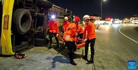 تصادف زنجیره‌ای در محور گرگان–علی‌آباد ۱۰ مصدوم برجا گذاشت