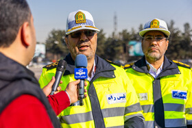 سرتیپ پاسدار محمدکاظم تقوی، فرمانده نیروی انتظامی استان خراسان رضوی در رزمایش طرح زمستانه پلیس - مشهد