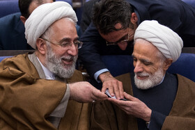 مجید انصاری، معاون حقوقی رئیس جمهور و محمد موحدی آزاد، دادستان کل کشور در همایش همبستگی و وفاق ملی در پرتو قانون اساسی