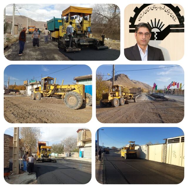 پایان بهسازی و آسفالت معابر شهر بیرانشهر در لرستان