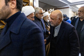 بیژن نامدار زنگنه در مراسم یادبود اشرف بروجردی