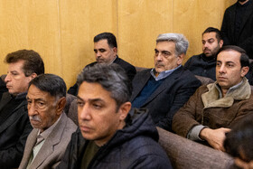 پیروز حناچی در مراسم یادبود اشرف بروجردی