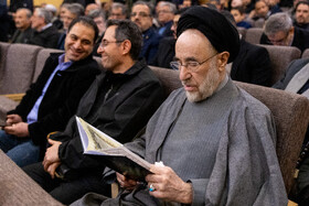 سید محمد خاتمی در مراسم یادبود اشرف بروجردی