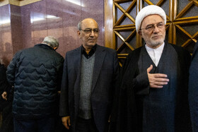 علی شکوری راد در مراسم یادبود اشرف بروجردی