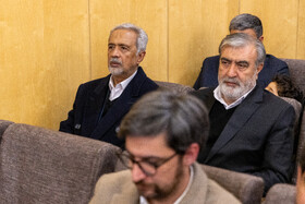 محمد نهاوندیان در مراسم یادبود اشرف بروجردی