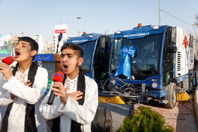 مراسم رونمایی از 40 دستگاه ماشین‌آلات جدید نظافت شهری - اصفهان