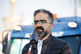 سخنرانی هادی اسحاقیان، مدیر عامل سازمان خدمات موتوری شهرداری اصفهان در مراسم رونمایی از 40 دستگاه ماشین‌آلات جدید نظافت شهری - اصفهان