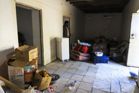 آبگرفتگی منازل در اثر بارش شدید باران و وقوع سیلاب در شهرستان فاریاب استان کرمان