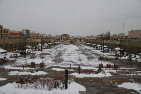بارش برف در شهر زنجان