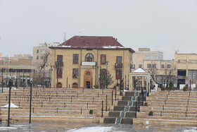 بارش برف در شهر زنجان