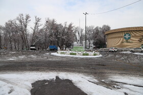 بارش برف در شهر زنجان