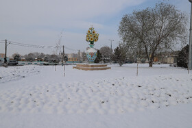 بارش برف در شهر زنجان