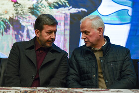 علی قاسم‌زاده، شهردار اصفهان و مهدی جمالی‌نژاد، استاندار اصفهان در آیین تجلیل از پژوهشگران برتر استان اصفهان