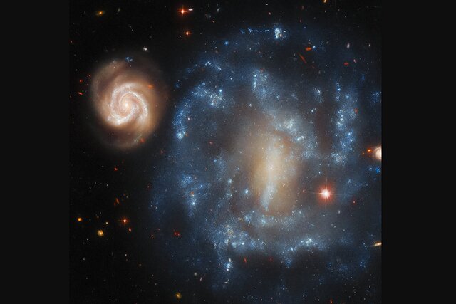 عکس «تلسکوپ فضایی هابل» از یک جفت کهکشانی غیرمعمول